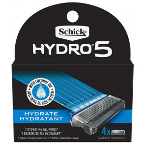 Сменные картриджи для бритья для мужчин Schick Hydro 5 Men's Razor Blade Refills 4шт (без коробки)
